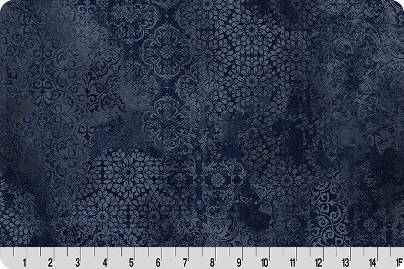 Barely Basics Stone Wash Quilting Cuddle Navy Fabric Per Yard