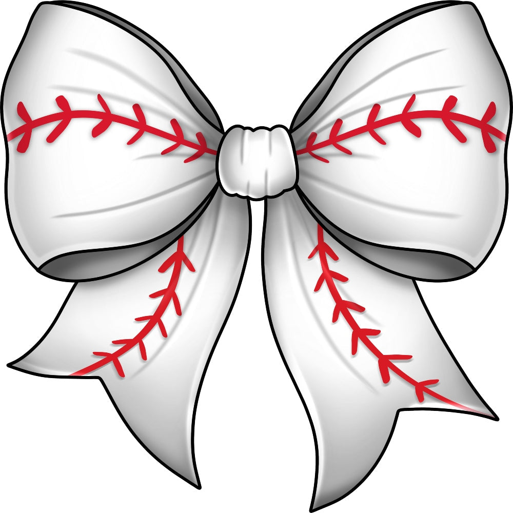 Baseball Bow Fabric Panel