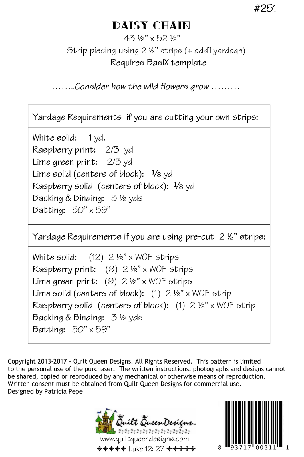 BasiX Daisy Chain Pattern Cactus Queen Quilt Company