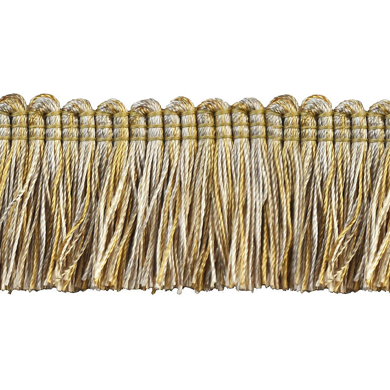Basics Collection - 1 1/2" Brush Fringe (25 YD ROLL) - BF-4900-24/30 Ivory and Honey Gold