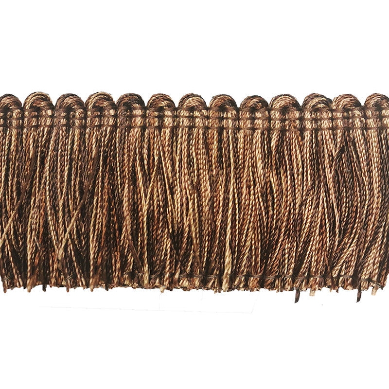 Basics Collection 1 1/2" Brush Fringe (25 YD ROLL) - BF-4900-38/06 Brown and Gold