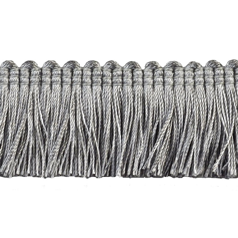 Basics Collection - 1 1/2" Brush Fringe (25 YD ROLL) - BF-4900-49 Metal Grey