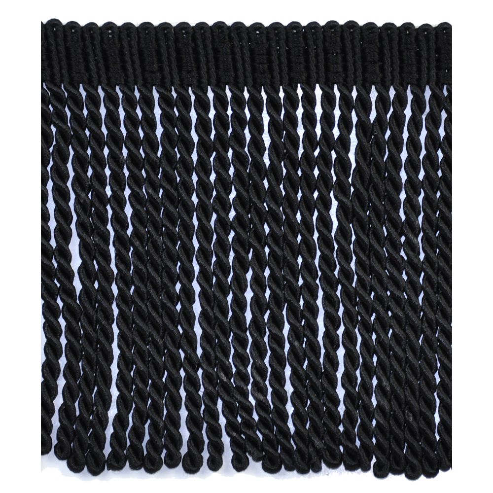 Basics Collection - 6" Bullion Fringe (25 Yard Roll) - BF-4901-02 Black