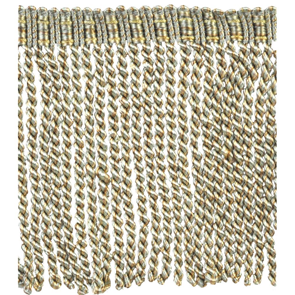 Basics Collection - 6" Bullion Fringe (25 Yard Roll) - BF-4901-33/61 Turquoise and Mocha