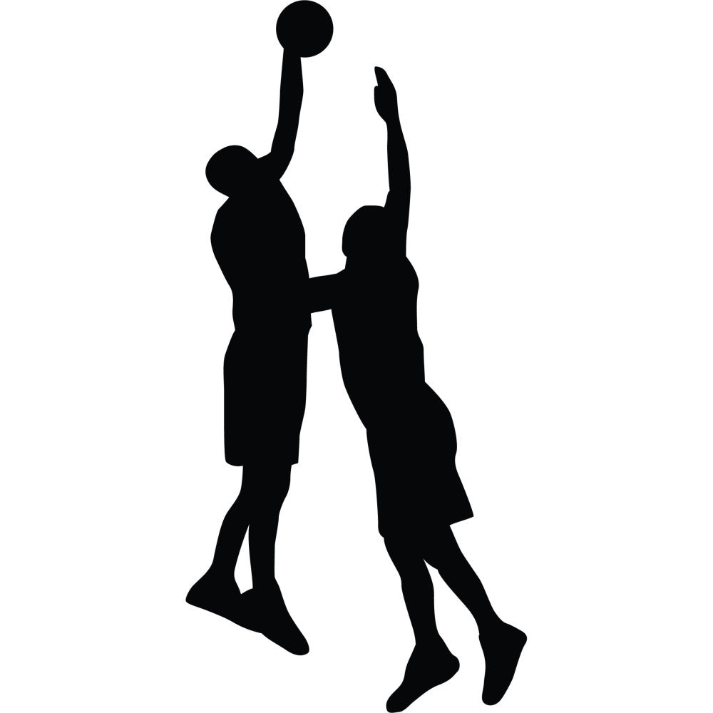 Basketball Player Silhouette Fabric Panel 11