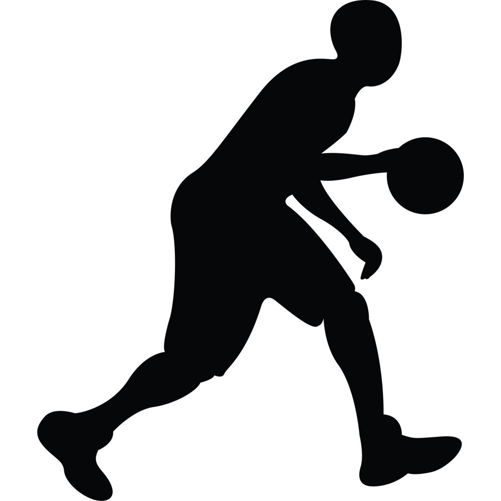 Basketball Player Silhouette Fabric Panel 13