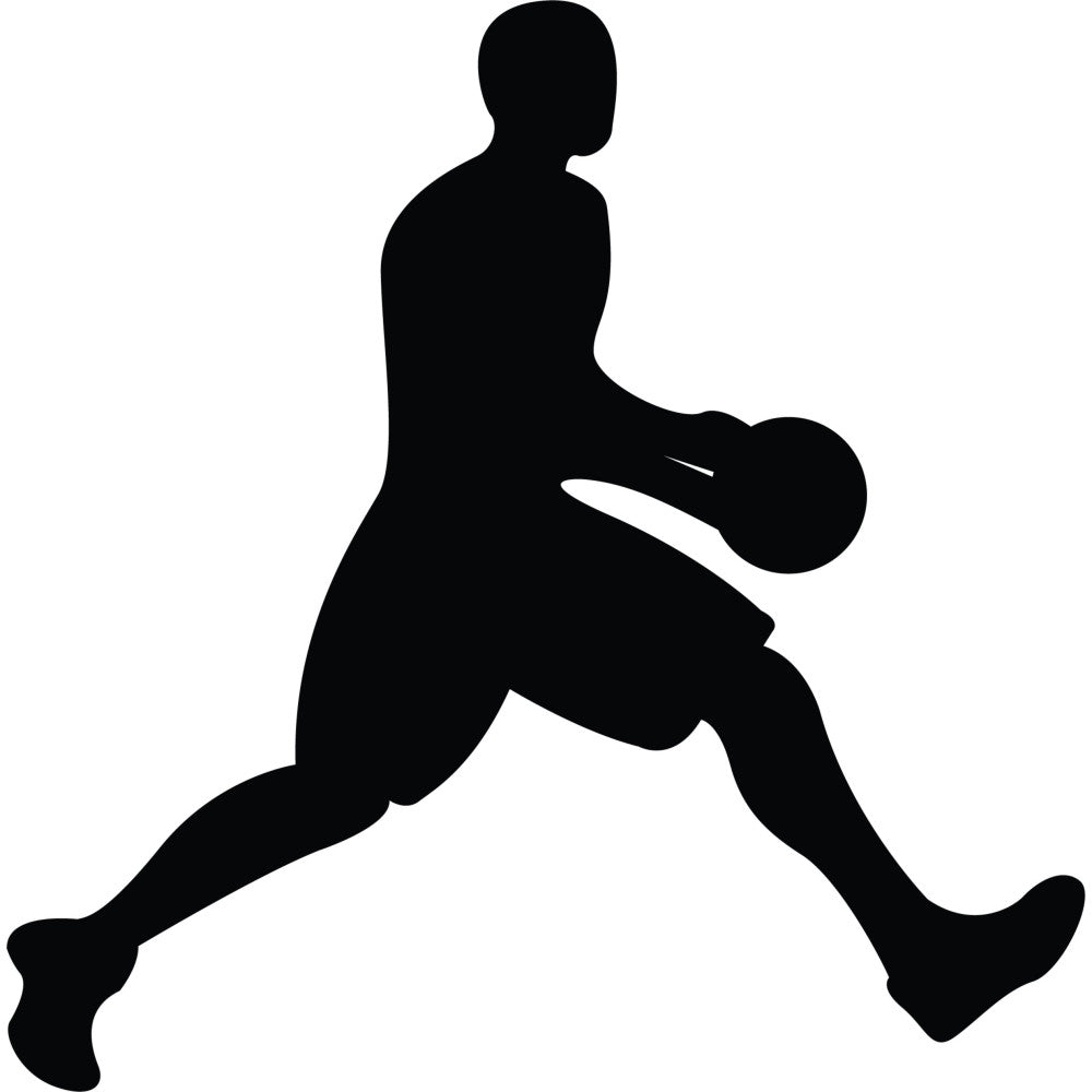 Basketball Player Silhouette Fabric Panel 14