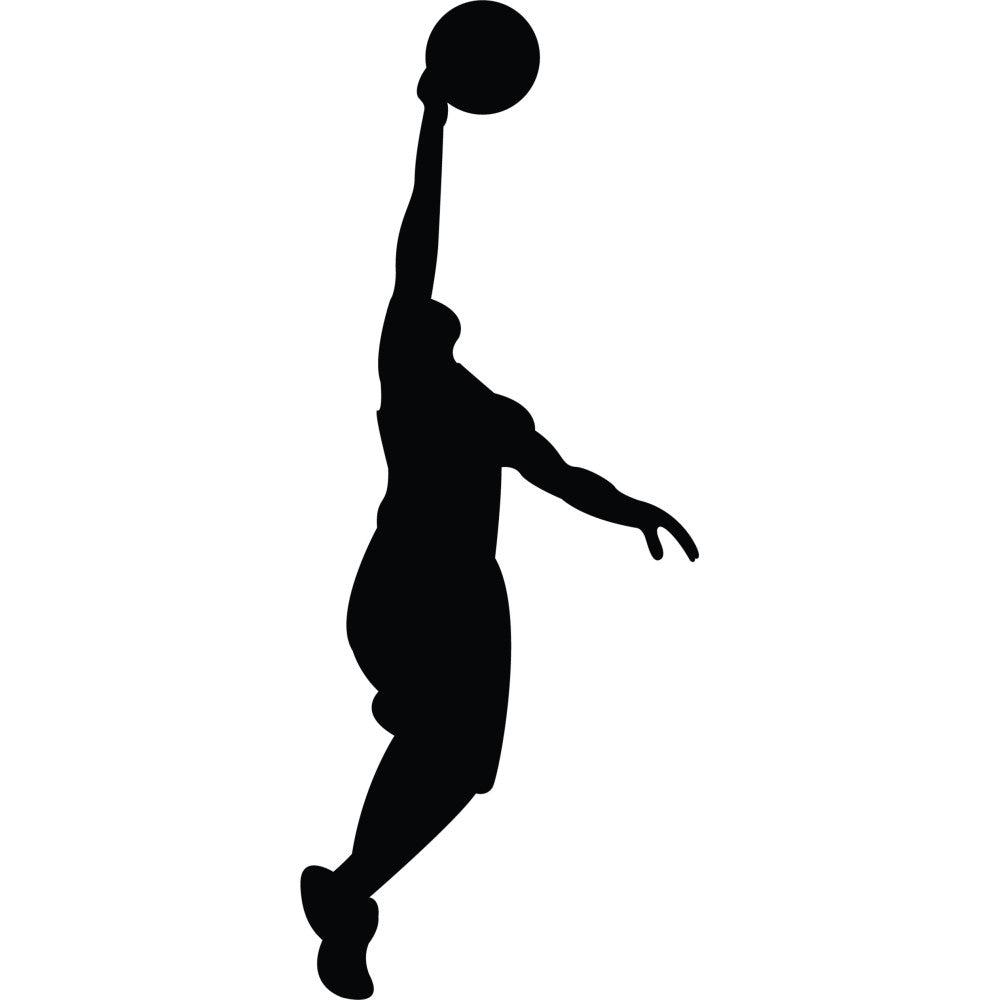 Basketball Player Silhouette Fabric Panel 15