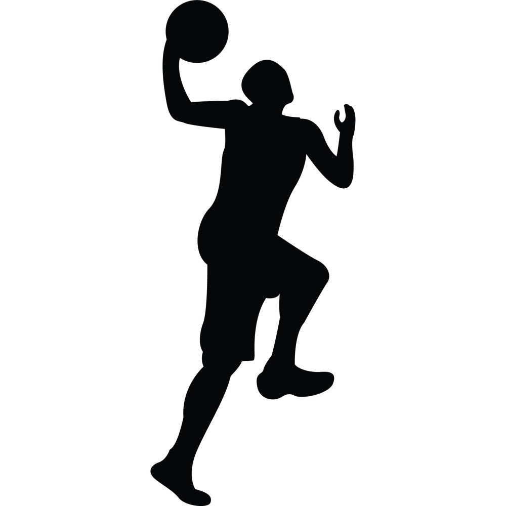 Basketball Player Silhouette Fabric Panel 17