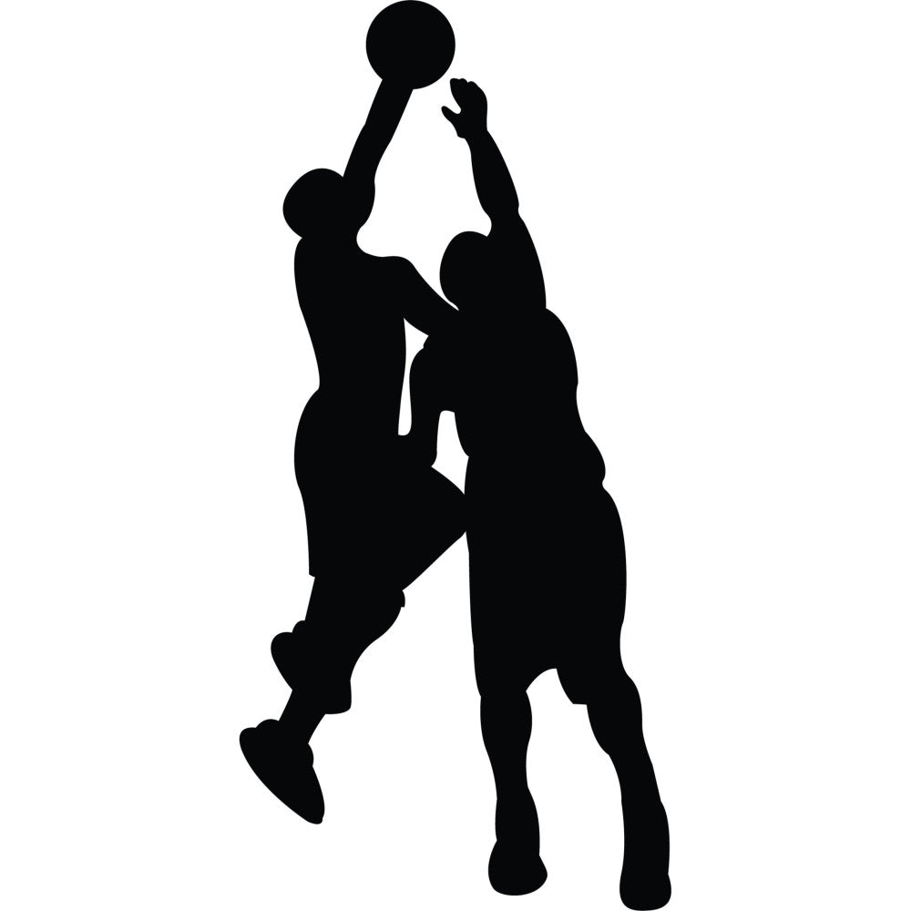 Basketball Player Silhouette Fabric Panel 18
