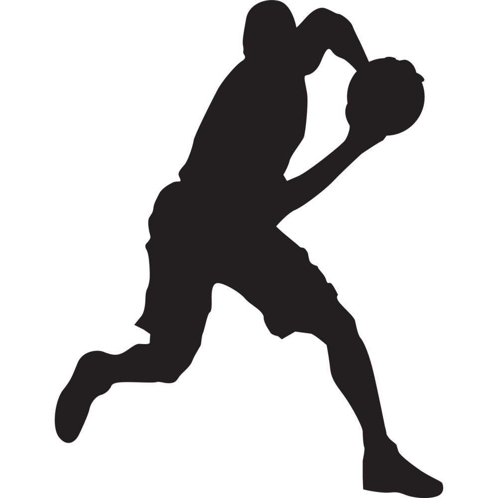 Basketball Player Silhouette Fabric Panel 3