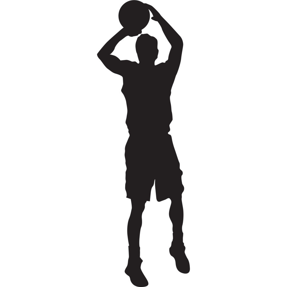 Basketball Player Silhouette Fabric Panel 4