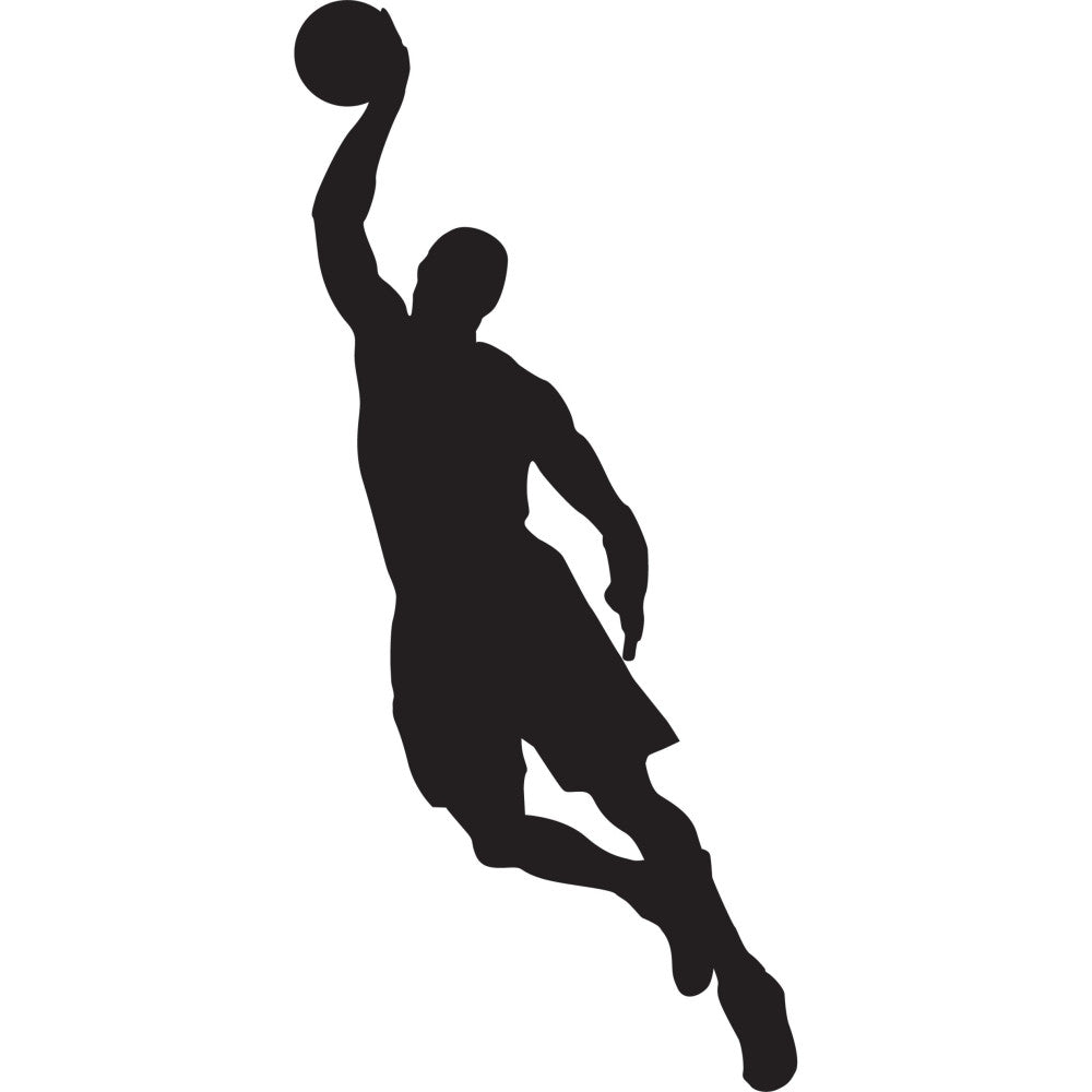 Basketball Player Silhouette Fabric Panel 7
