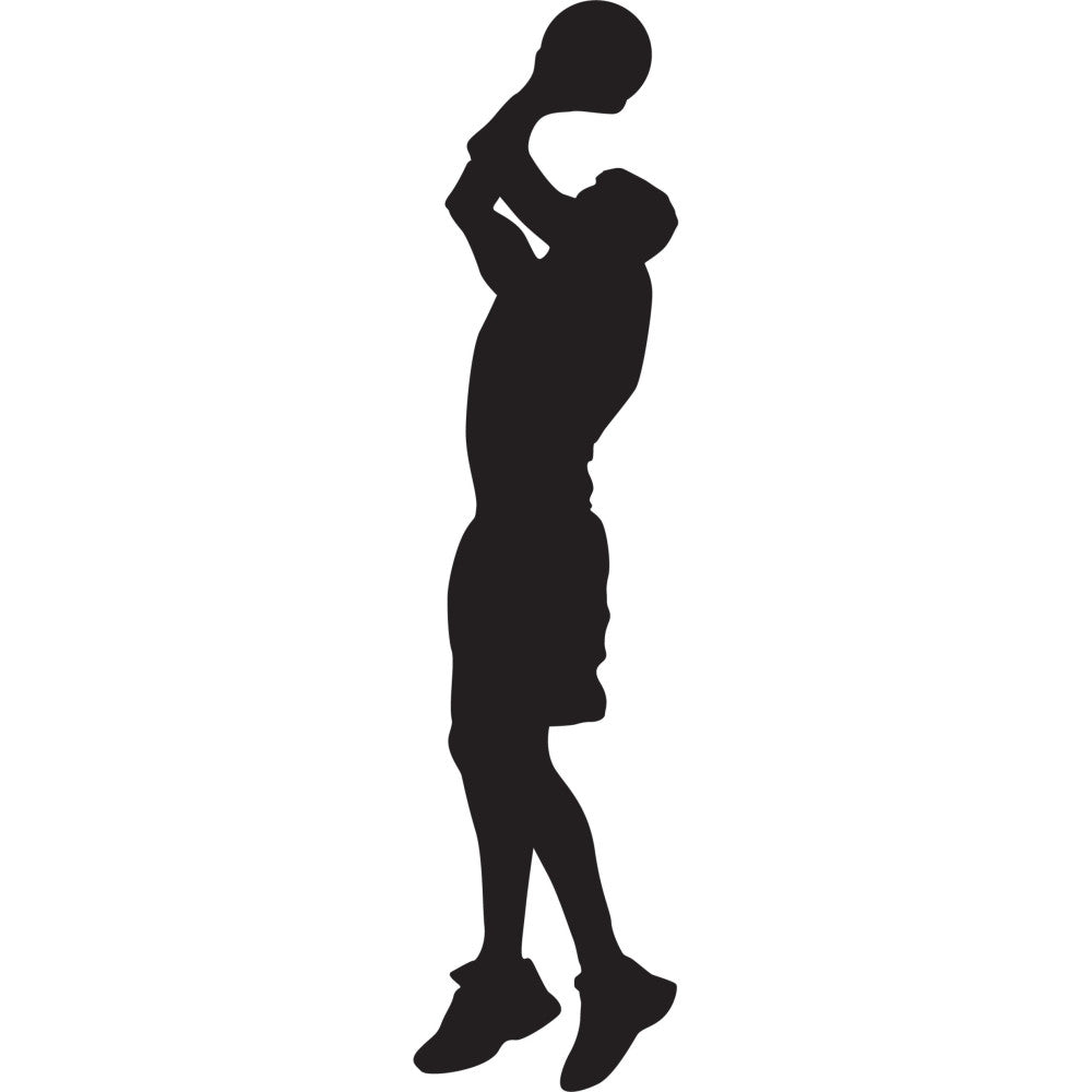 Basketball Player Silhouette Fabric Panel 8