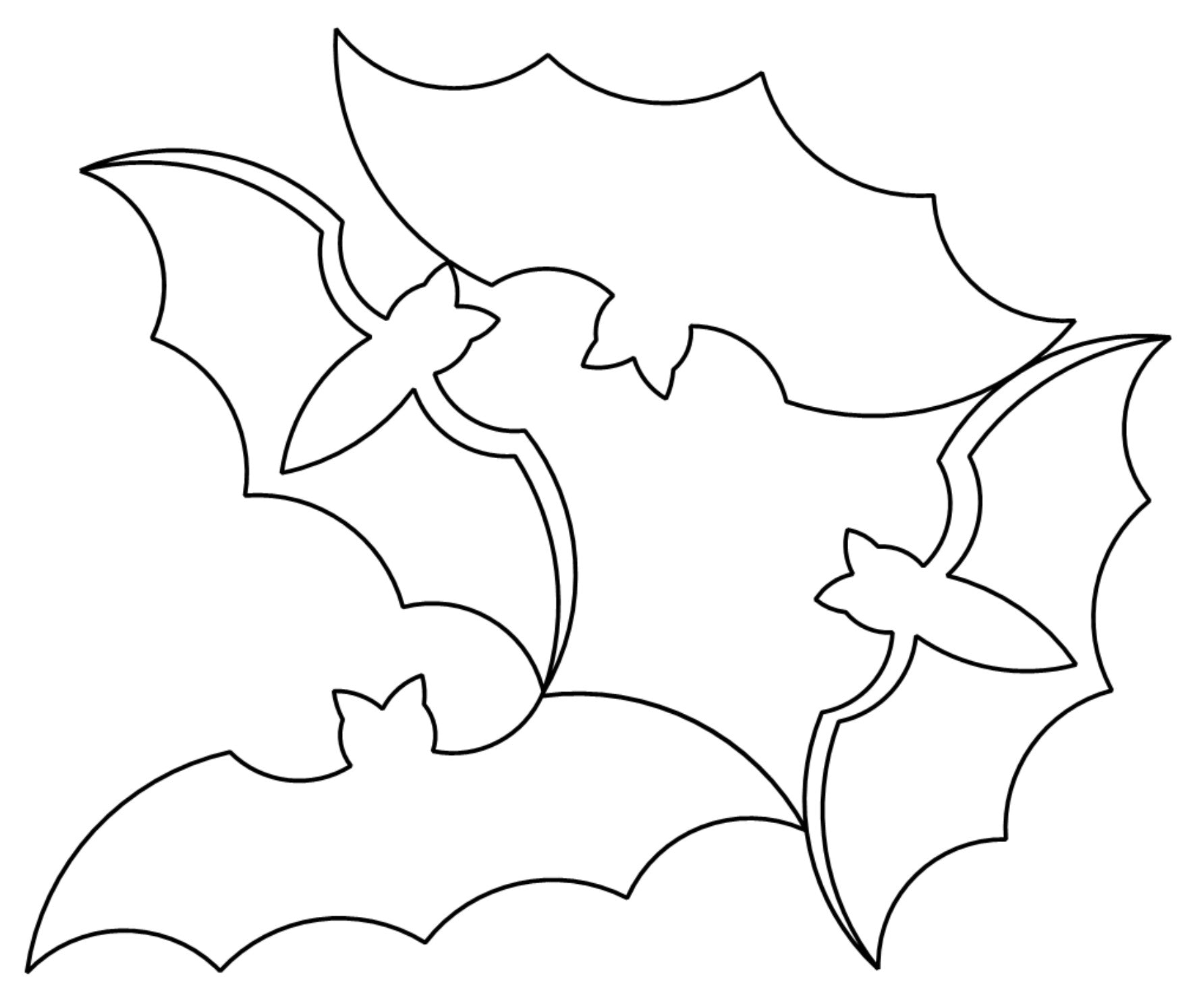 Bats Digital E2E Wildflower Quilting Pantograph Close Up