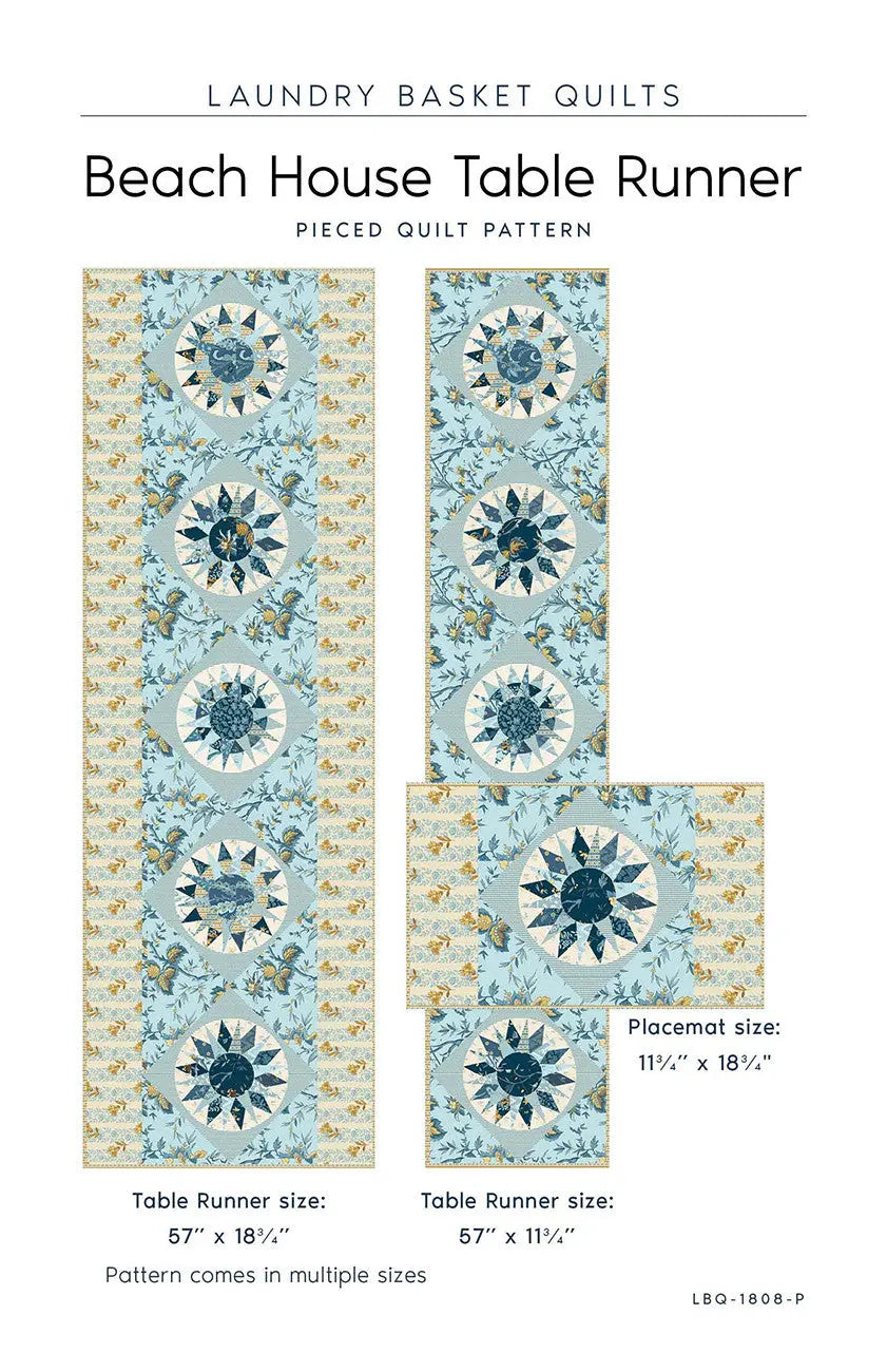 Beach House Table Runner - Linda's Electric Quilters