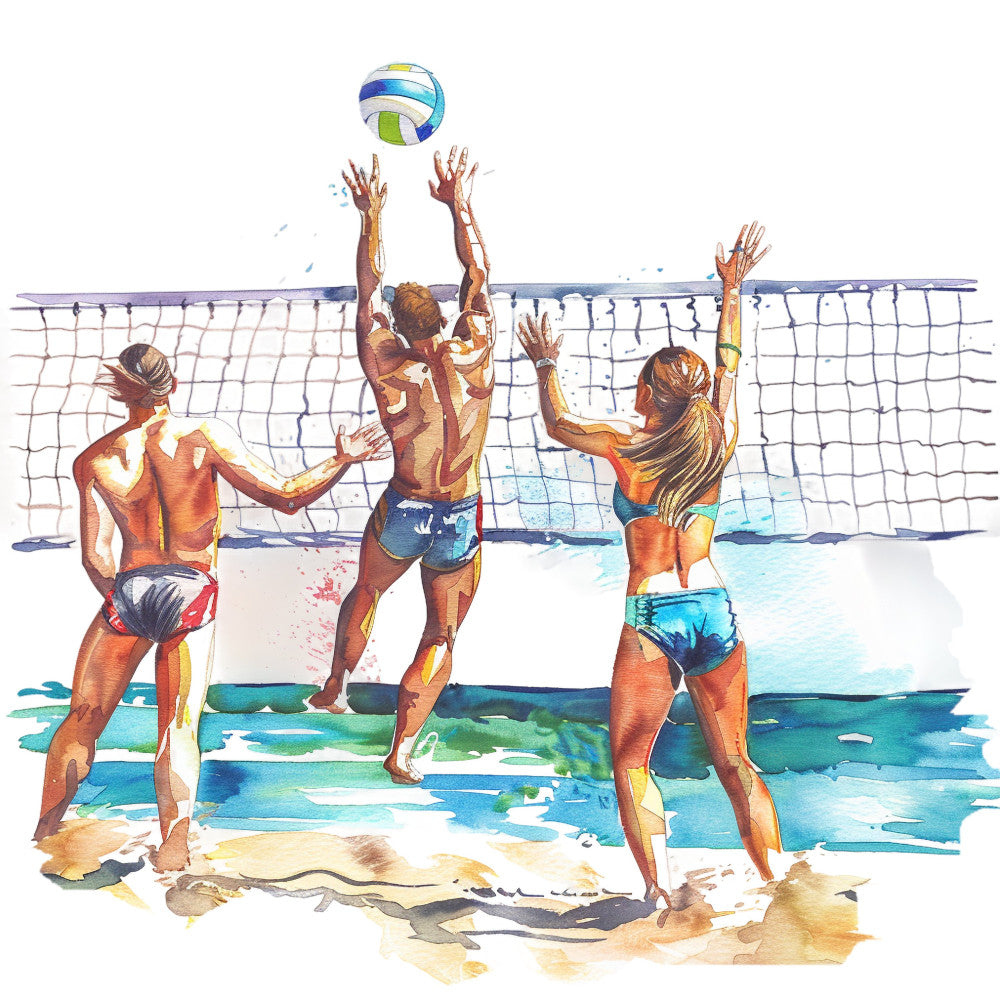 Beach Volleyball Fabric Panel 13