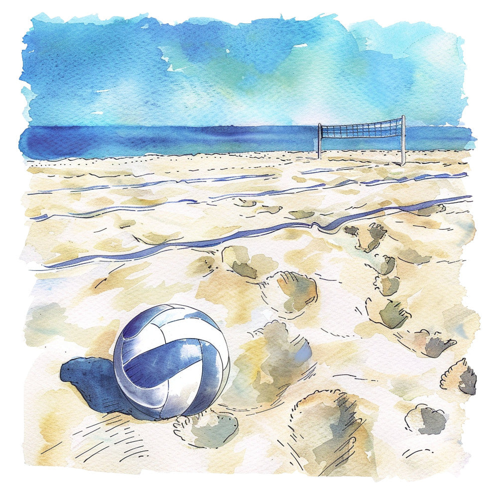 Beach Volleyball Fabric Panel 15
