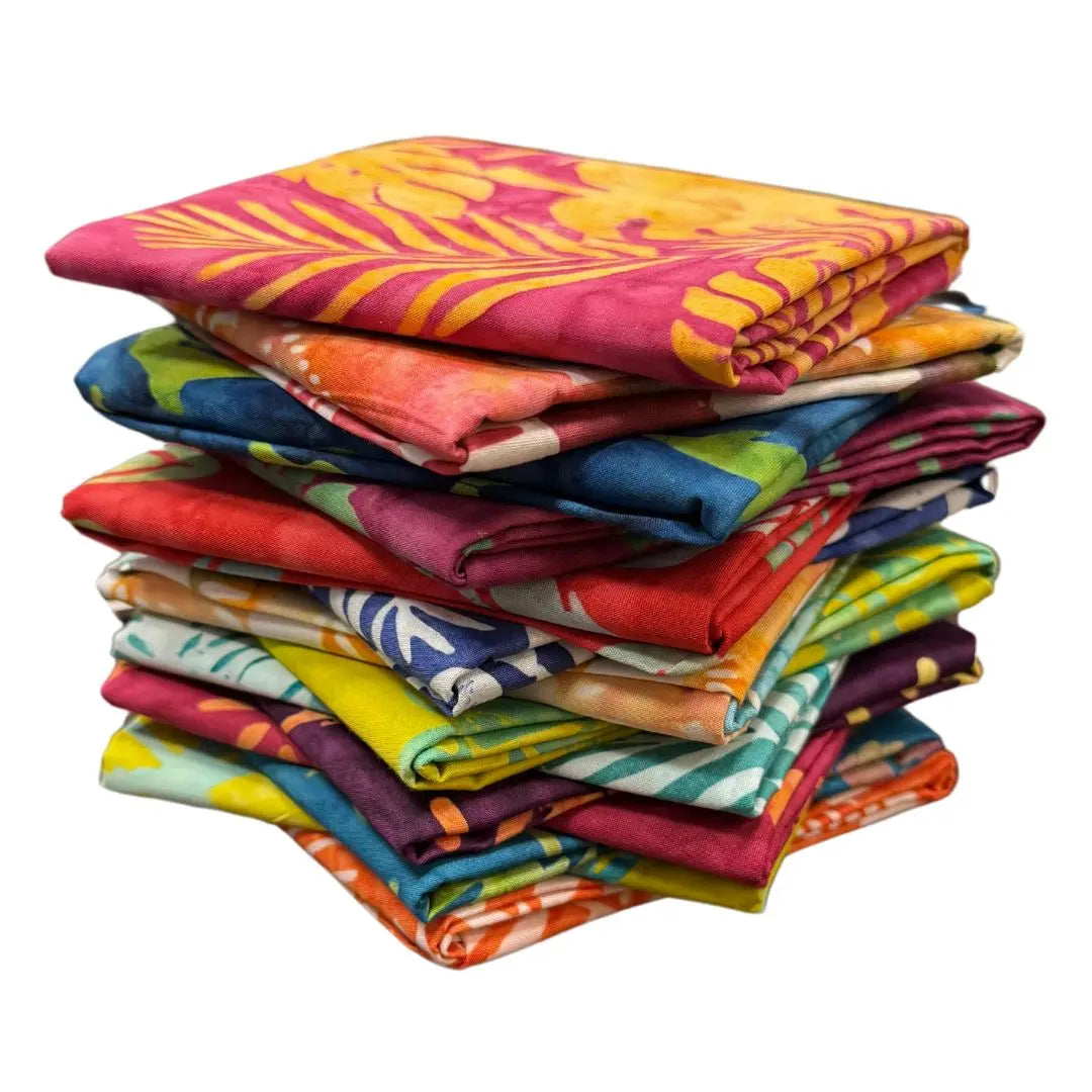 Beachy Batiks Fat Quarter Bundle - Set of 14 Linda's Electric Quilters