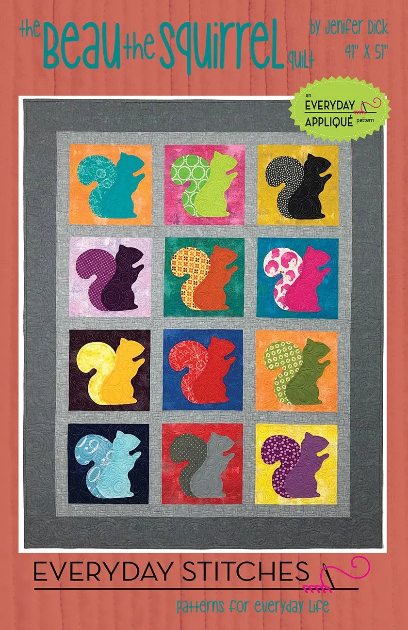 Beau the Squirrel - Linda's Electric Quilters