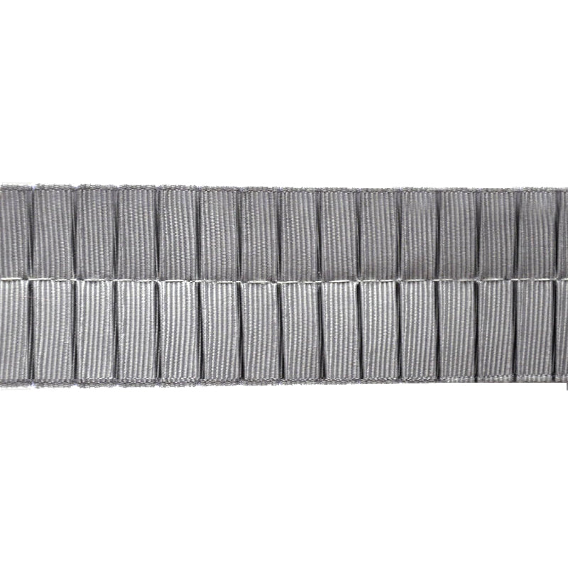 Belagio Enterprises - 1 1/2-Inch Boxpleated Grosgrain Ribbon (25 Yard Roll) - BF-1302-49 Grey