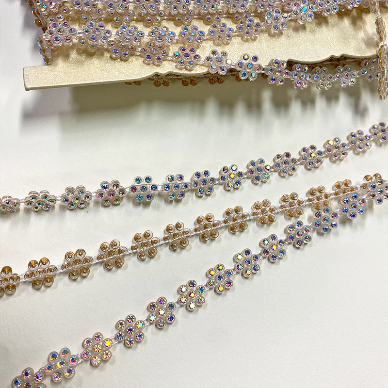 Belagio Enterprises - 1/2" Width Rhinestone Trim (10 Yard Roll) - BR-451-01 Clear