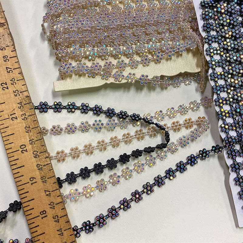 Belagio Enterprises - 1/2" Width Rhinestone Trim (10 Yard Roll) - BR-451-01 Clear