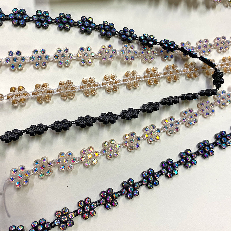 Belagio Enterprises - 1/2" Width Rhinestone Trim (10 Yard Roll) - BR-451-01 Clear