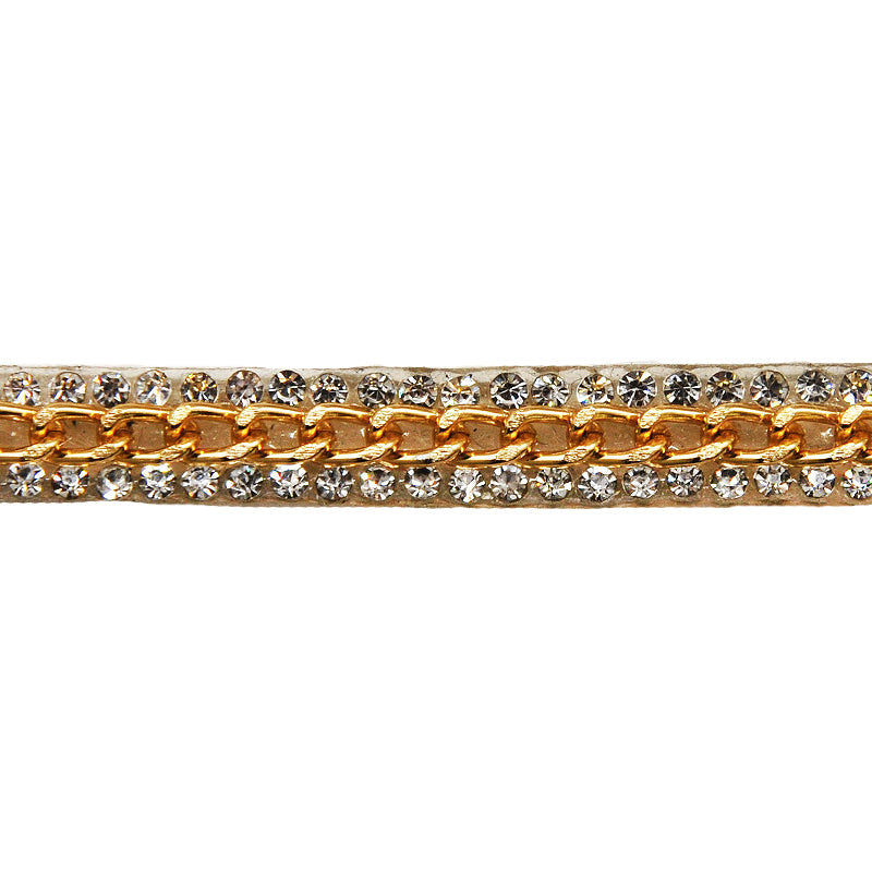 Belagio Enterprises - 1/4" Width Chain and Rhinestone Trim (15 Yard Roll) - BR-472
