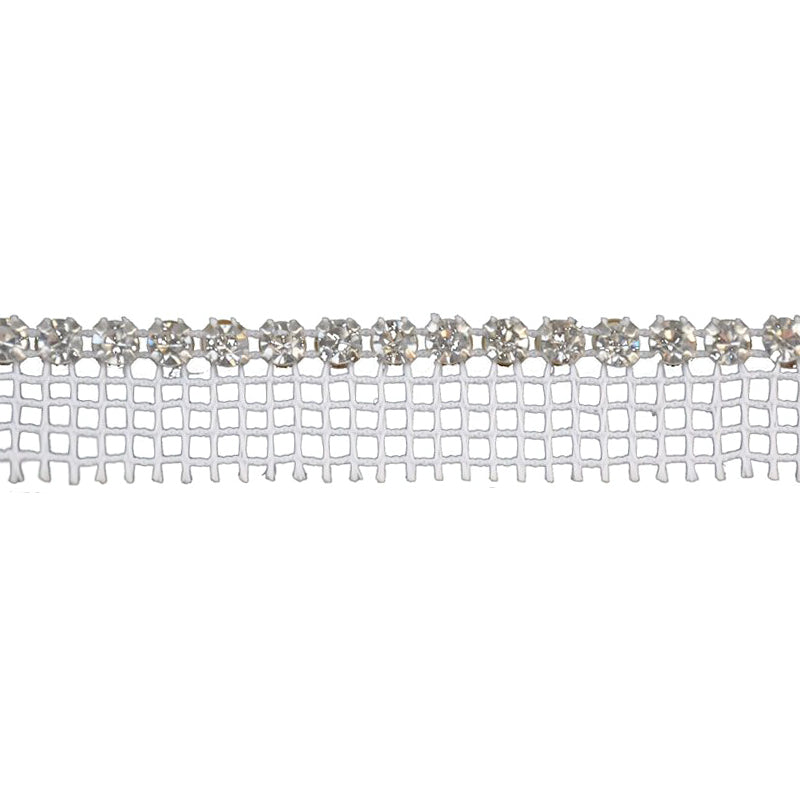 Belagio Enterprises - 1/8" Width Rhinestone Trim with Mesh Lip (12 Yard Roll) - BR-444-1-11