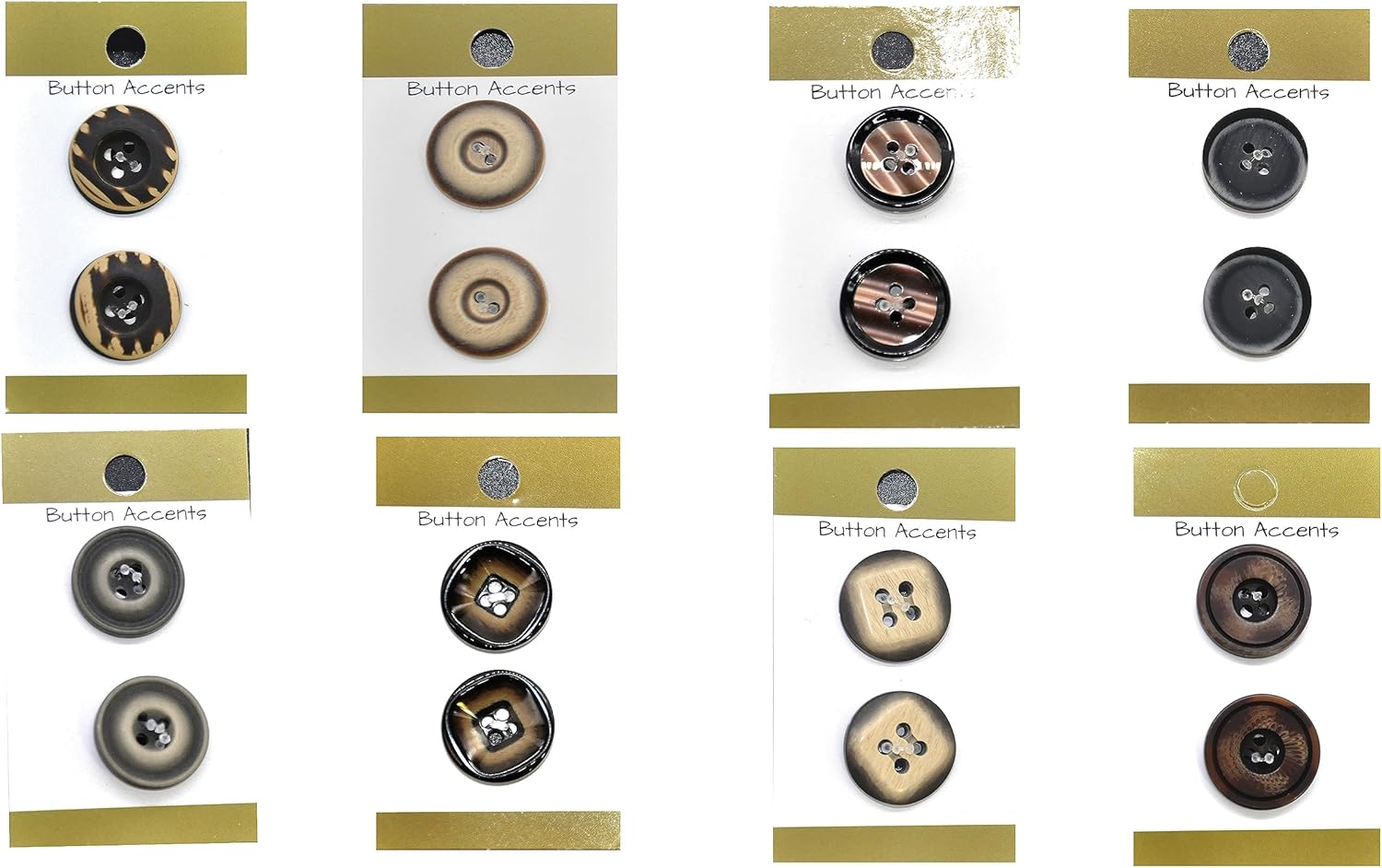 Belagio Enterprises - 2pcs Colorfast Resin Buttons (6 Cards Per Order) | BPP-B12 Brown