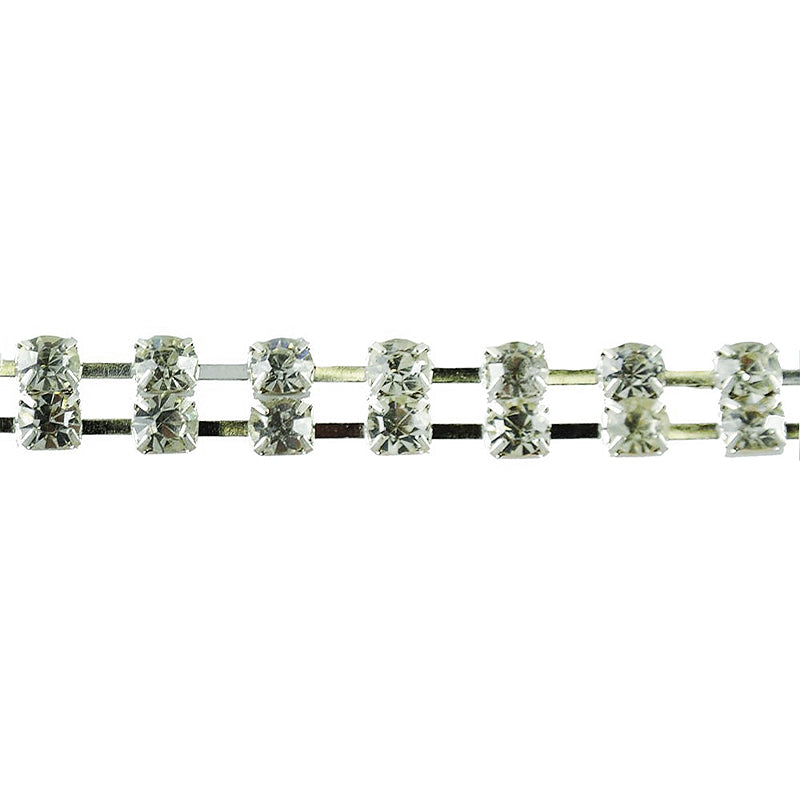 Belagio Enterprises - 3/8" Width Rhinestone Trim (10 Yard Roll) - BR-462-11 Silver