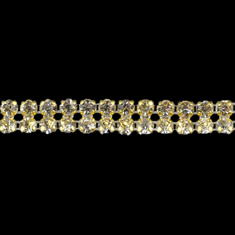 Belagio Enterprises - 3/8" Width Rhinestone Trim without Mesh Lip (10 Yard Roll) - BR-445-10