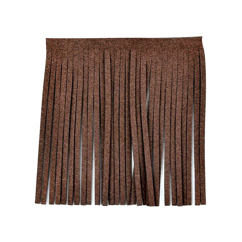 Belagio Enterprises - 4-inch Suede Leather Fringe (25 Yard Roll) - P-7771-06 Brown