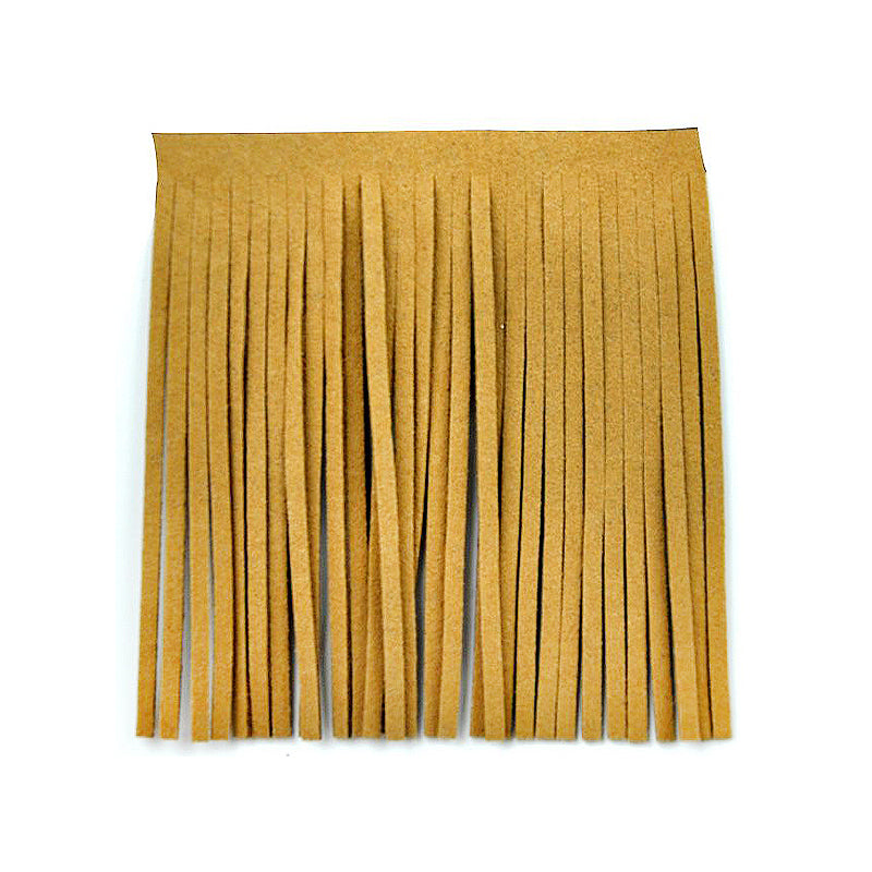 Belagio Enterprises - 4-inch Suede Leather Fringe (25 Yard Roll) - P-7771-16 Tan