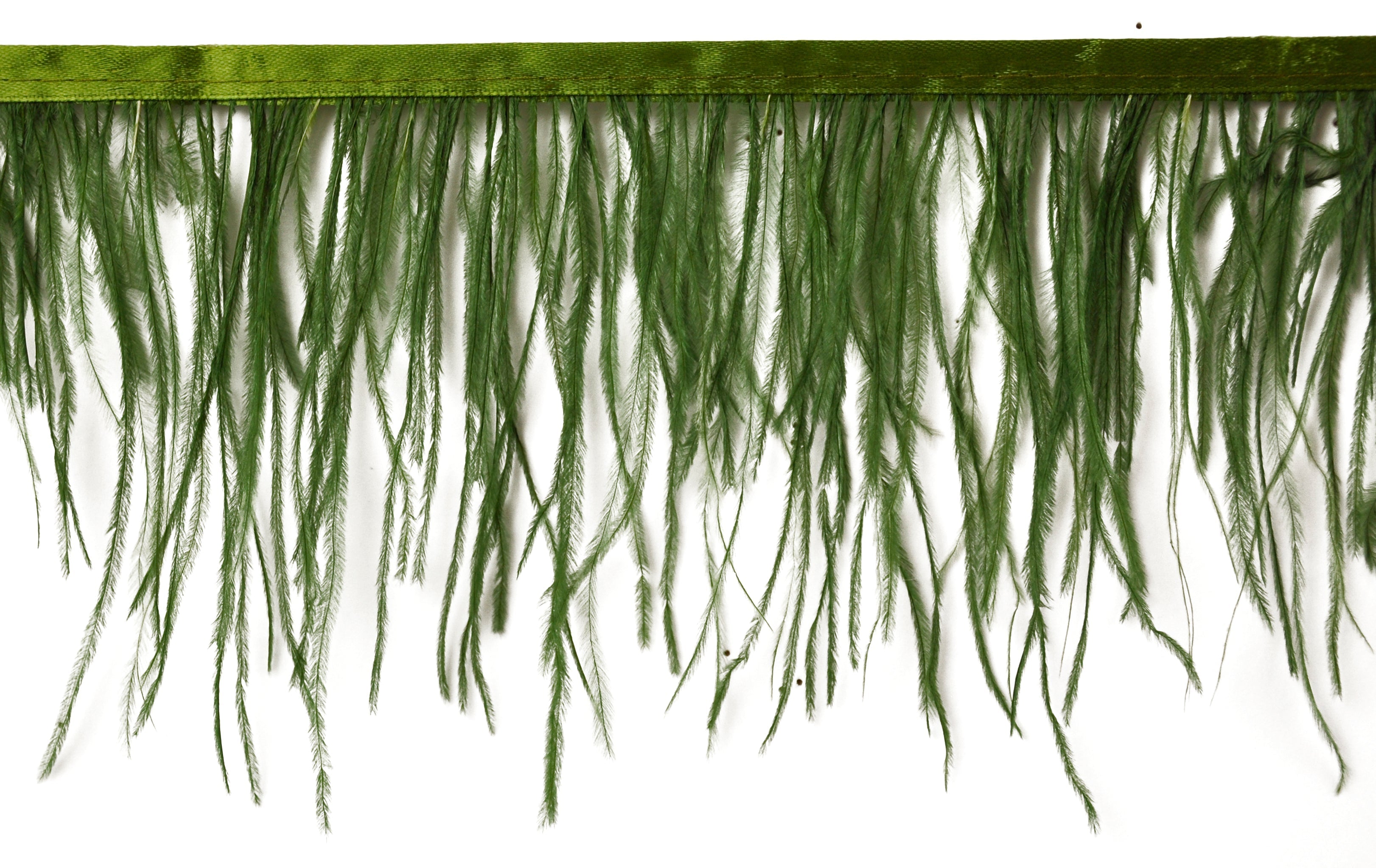 Belagio Enterprises - 6-inch Ostrich Feather Trim (11 Yard Bolt) - B-1139-36 Olive Green