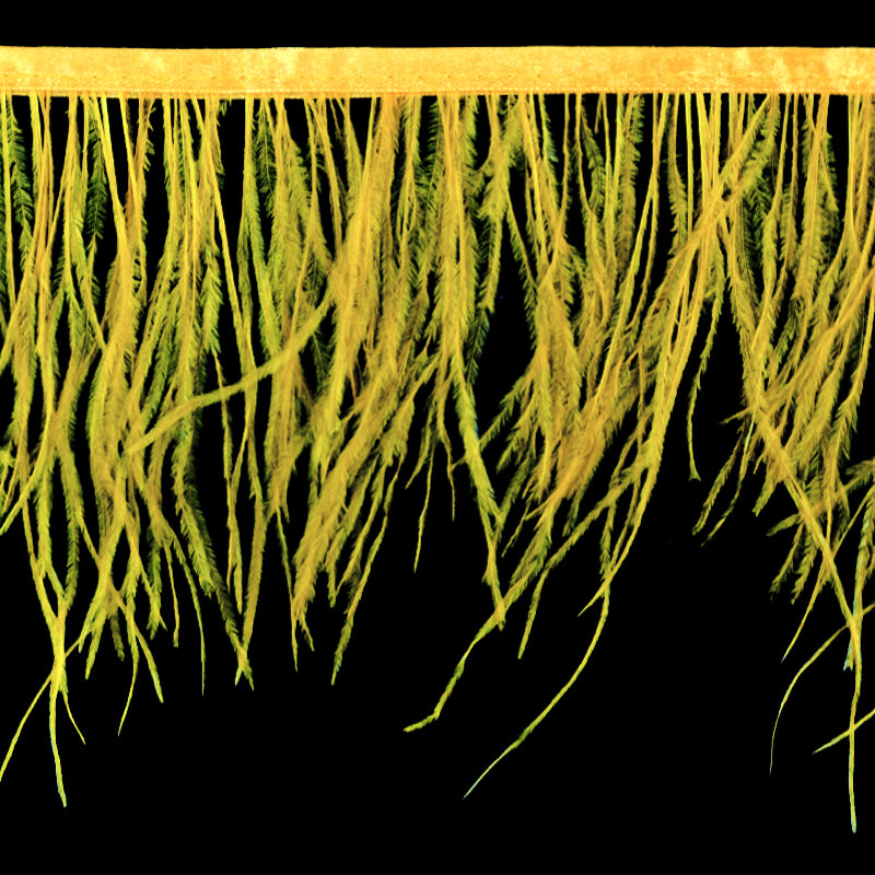 Belagio Enterprises - 6-inch Ostrich Feather Trim (11 Yard Bolt) - B-1139-38 Butterscotch