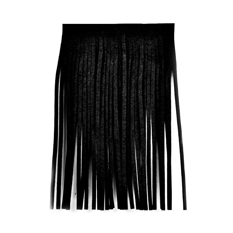 Belagio Enterprises - 6-inch Suede Leather Fringe (25 Yard Roll) - P-7772-02 Black