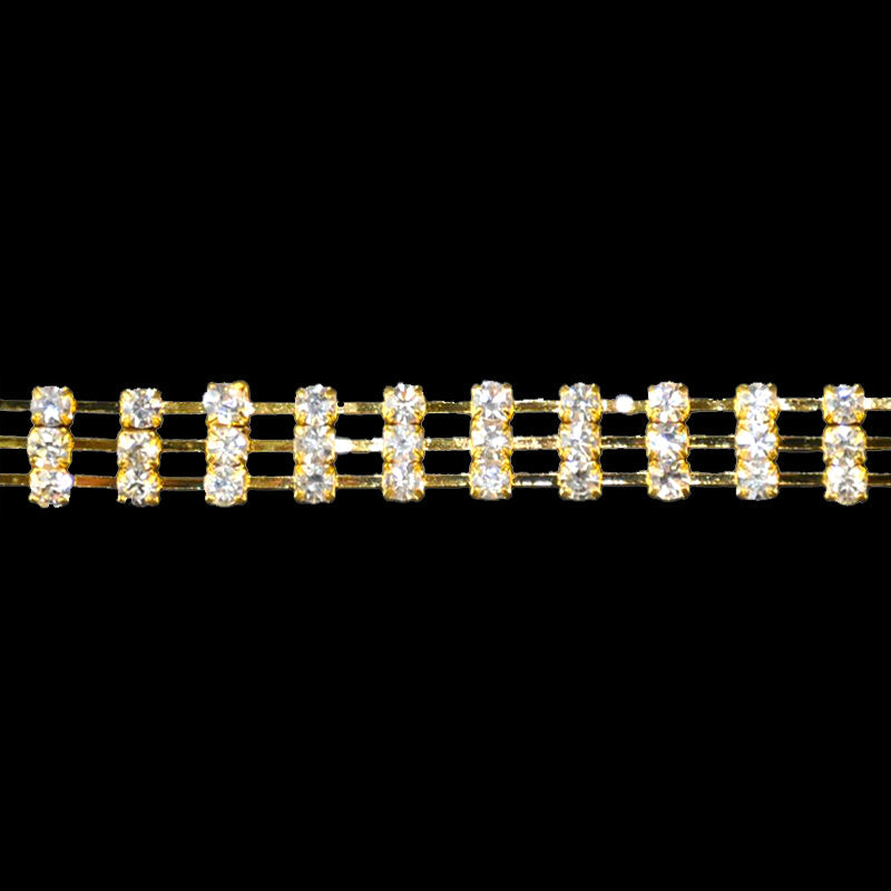 Belagio Enterprises - 7/16" Width Rhinestone Trim (10 Yard Roll) - BR-463-10 Gold