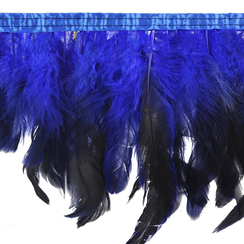 Belagio Enterprises - 9-inch Rooster Feather Trim (10 Yard Roll) - B-1135-04 Royal Blue
