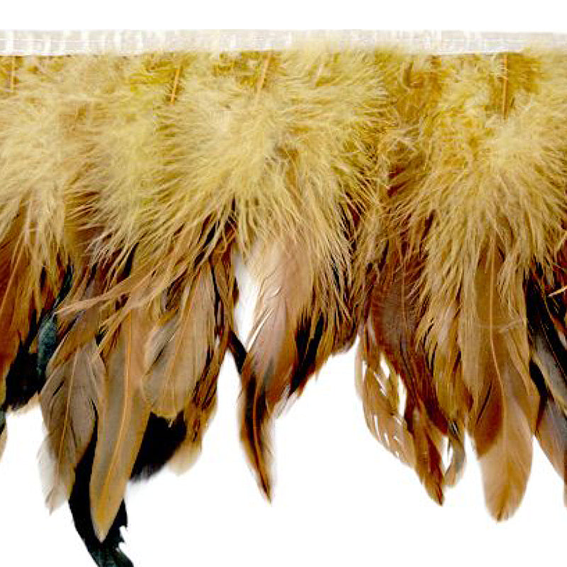 Belagio Enterprises - 9-inch Rooster Feather Trim (10 Yard Roll) - B-1135-28 Beige