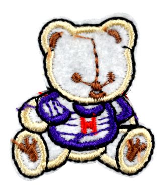 Belagio Enterprises - Assorted Appliques Teddy in Violet (12pcs per Pack) - BM-5526