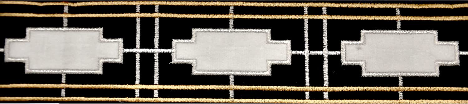 Belagio Enterprises BR-7527-02/27 Decorative Trim Tape, Black/Beige