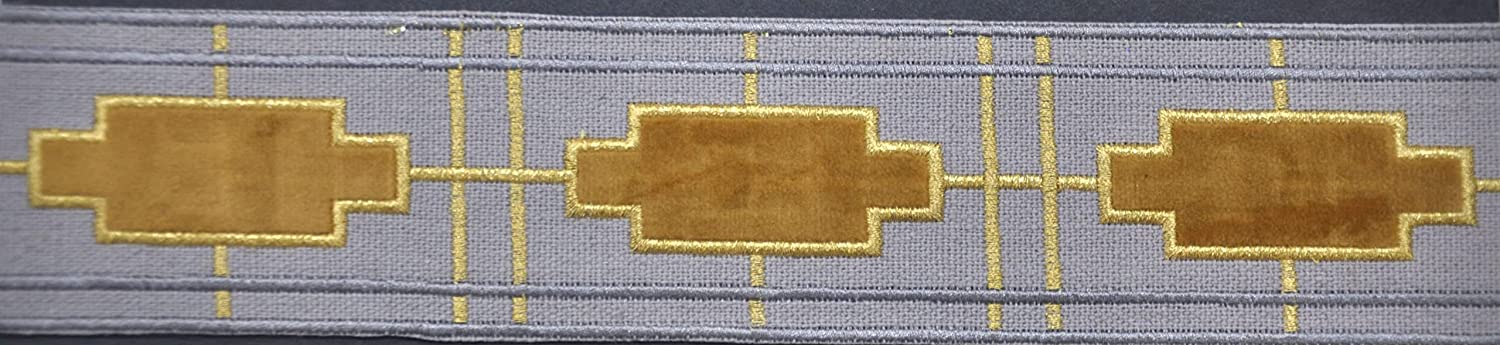 Belagio Enterprises BR-7527-11/10 Decorative Trim Tape, Grey/Gold