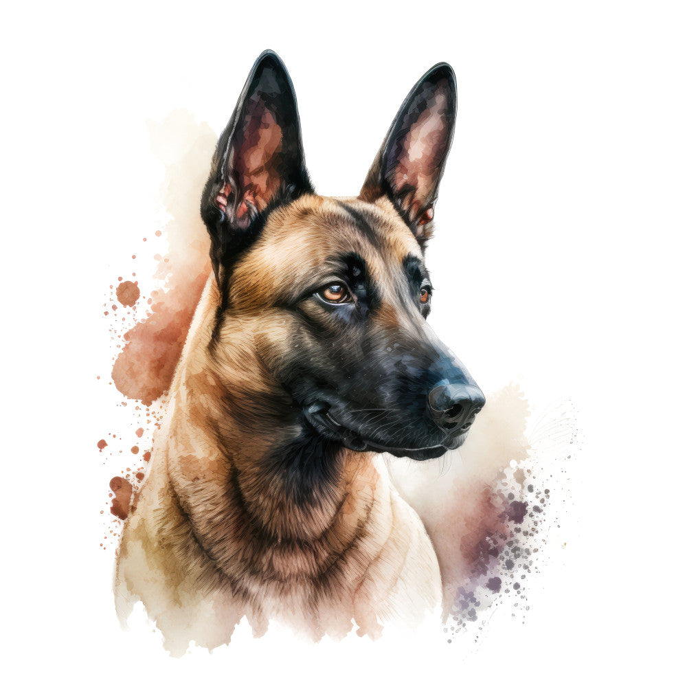 Belgian Malinois Dog Fabric Panel 2 QuiltingFabricPanels