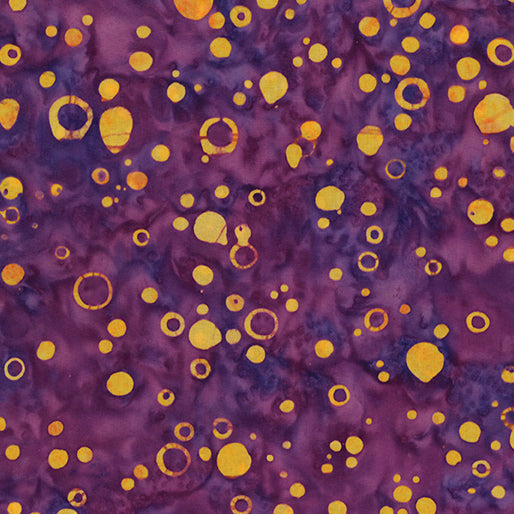 Benartex 9241-62 Bali Celebration - Bubbles Plum 45" Fabric Per Yard
