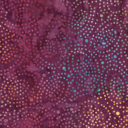 Benartex 9254-23 Bali Tropical Retreat - Gems Berry 45" Fabric Per Yard