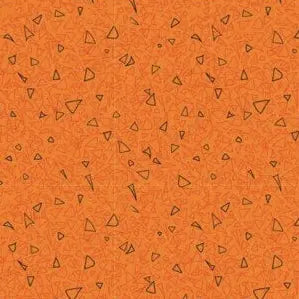 Best Bits - Triangles - Orange 44" / 45" Fabric Per Yard The Fabric Company