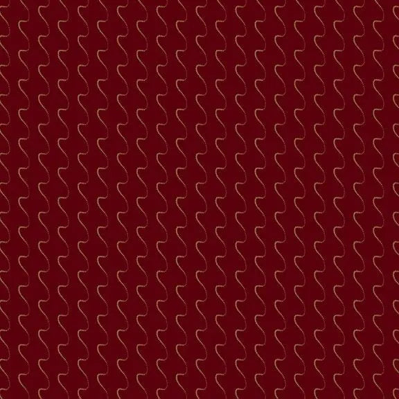Betsy's Needlework - Wavy Stripe - Red 44" / 45" Fabric Per Yard The Fabric Company