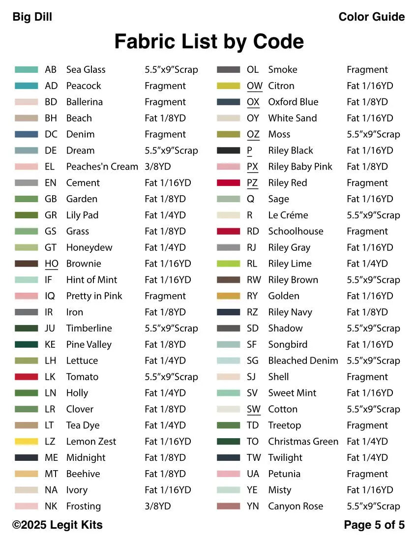 Big Dill Pattern Legit Kits